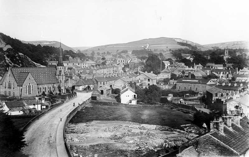 Bollington east from canal aqueduct