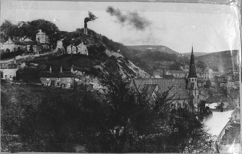 Bollington from canal embankment looking north east