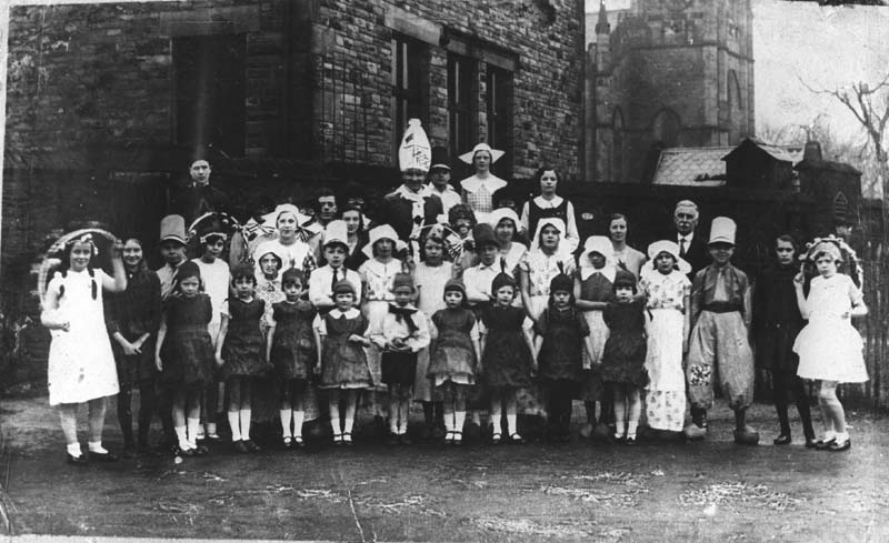 Sunday school group outside St Johns