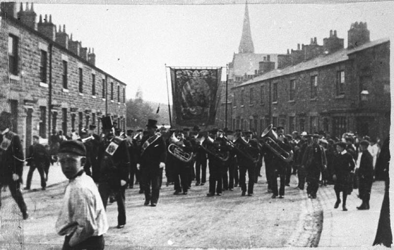 Friendly Society procession on Wellington Road