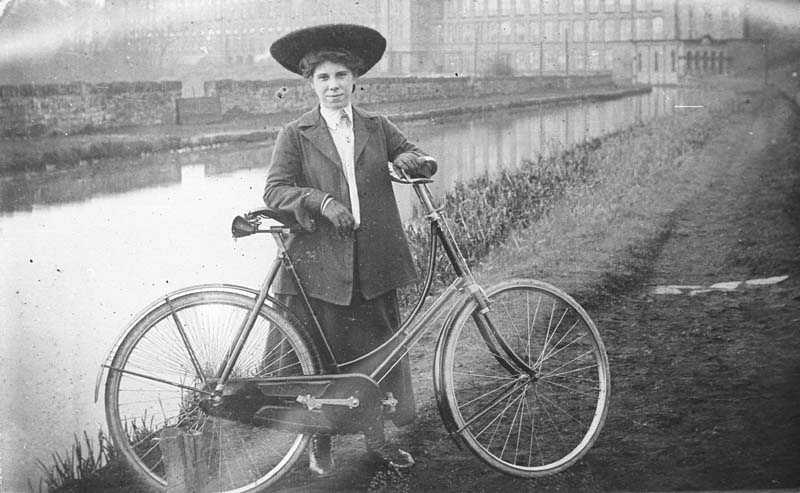 Cyclist on canal