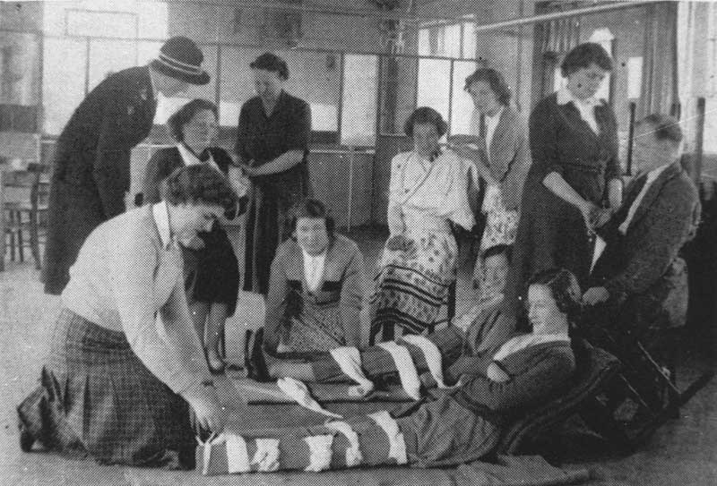 Training for the National Hospital Reserve, Adelphi canteen