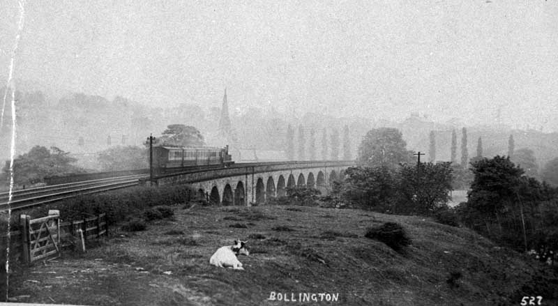 Train on Bollington Viaduct