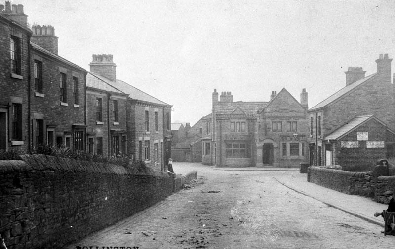 Looking down Grimshaw lane to Waggon and Horses