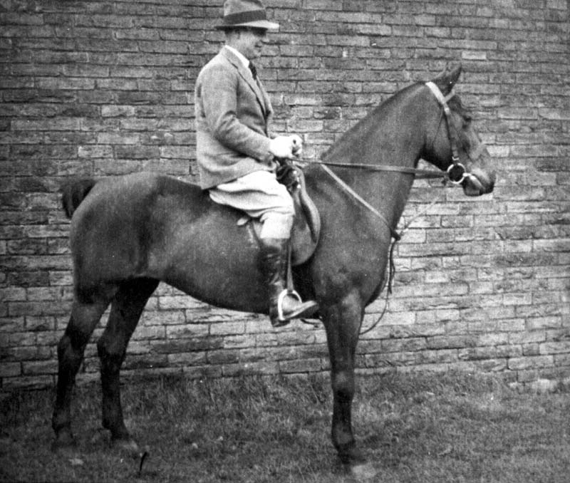 Dr Geoffrey Coope on horseback