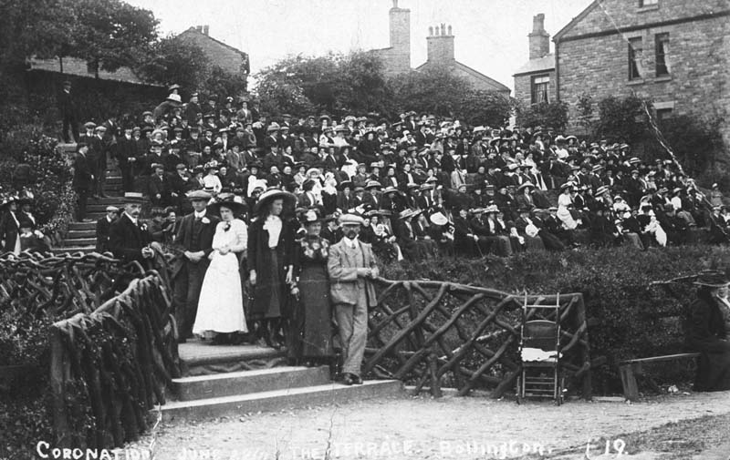 Crowd watching Coronation event on Recreation Ground