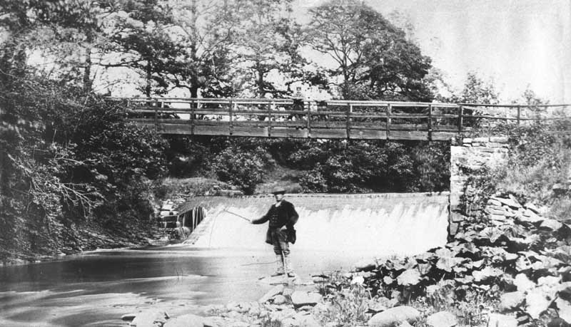 Fishing at Gigg Mill weir