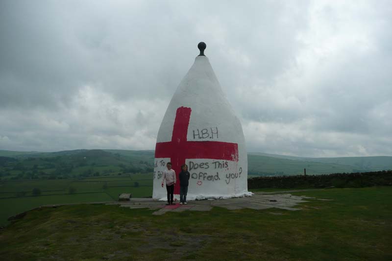 White Nancy with cross of St George