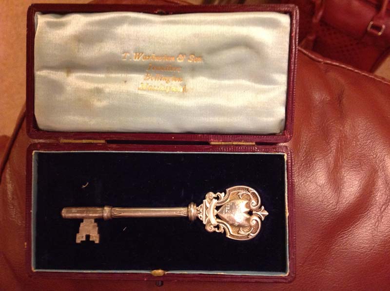 Key commemorating the opening of the Bollington Wesleyan Sunday School